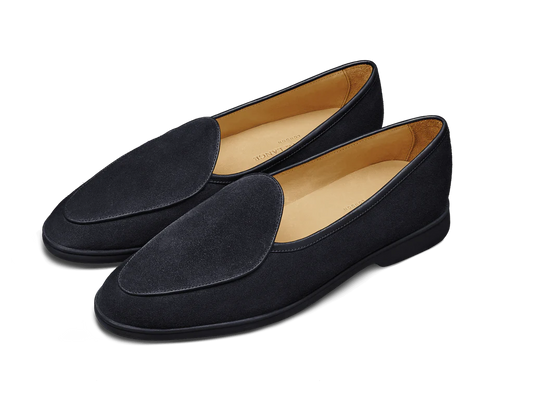 Baudoin & Lange Sagan Stride Midnight Navy Glove Suede Dark Sole