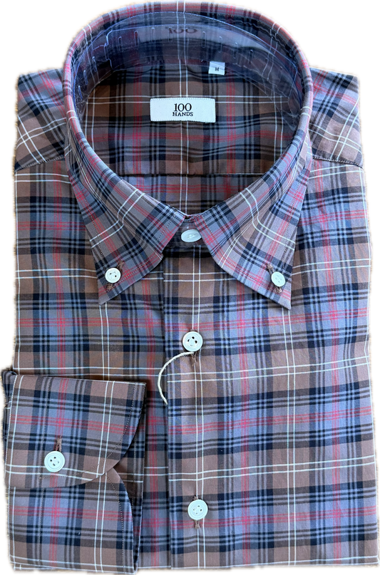 100 Hands Plaid Fine Cotton Shirt - Multi