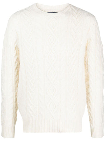 Ralph Lauren Wool/Cashmere Aran Fisherman Sweater - Cream