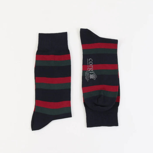 Corgi Welsh Black Watch Regimental Cotton Socks - Navy