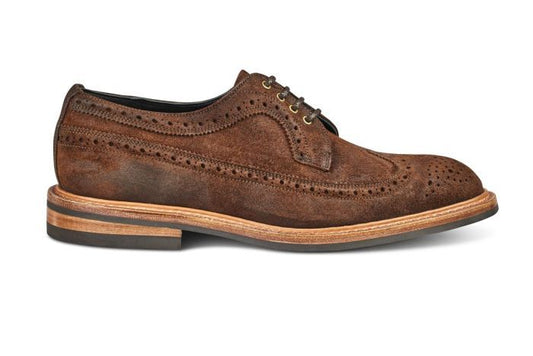 Tricker's Richard Longwing Brogue Reverse Suede Ridge