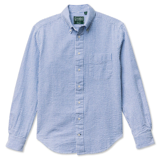 Gitman Vintage Seersucker Stripe- Blue