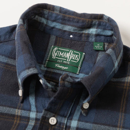 Gitman Vintage Shaggy Check -Blue