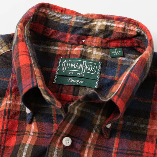 Gitman Vintage Shaggy Check - Red
