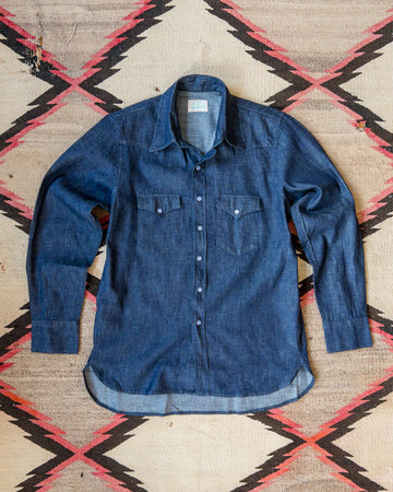 Wythe Denim Pearlsnap Shirt - Rinsed Indigo
