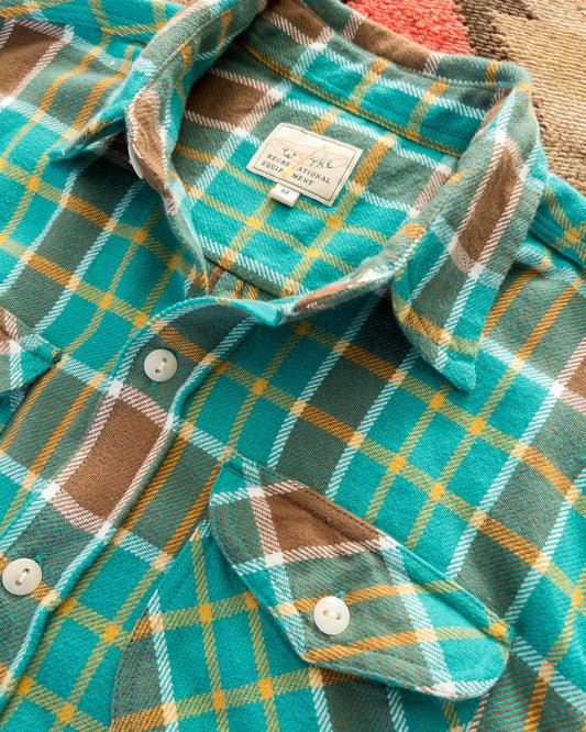 Wythe Washed Flannel Workshirt - Riverbend