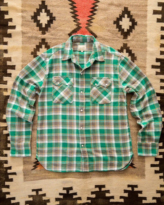 Wythe Washed Flannel Pearlsnap Shirt - Spring Pastures
