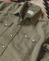 Wythe Moleskin Pearlsnap Shirt - Olive