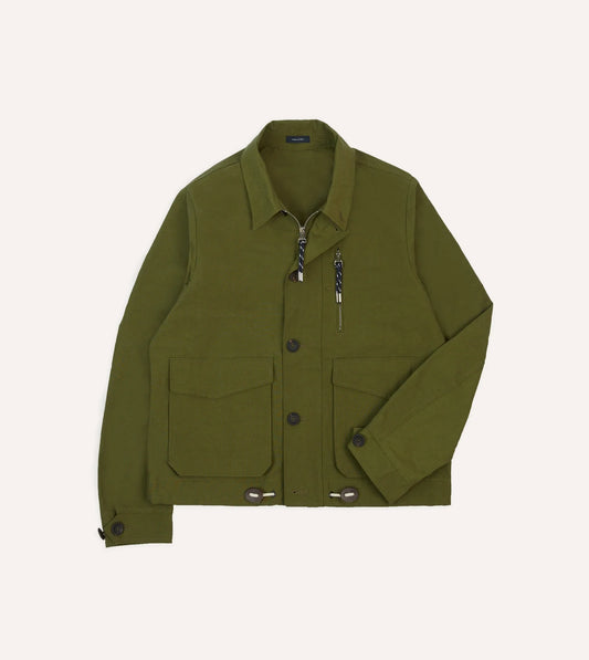 Drake's Cotton Blouson Jacket - Olive
