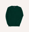 Drake's Brushed Shetland Crew Neck Jumper - Forest Green