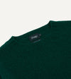 Drake's Brushed Shetland Crew Neck Jumper - Forest Green