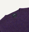 Drake's Brushed Shetland Crew Neck Jumper -Lavender