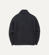 Drake's Lambswool 6-Ply Shawl Collar Cardigan - Charcoal