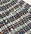 Drake's Madras Check Cotton Two-Pocket Work Shirt - Navy