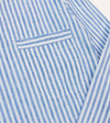 Drake's Stripe Linen Smock Shirt - Blue
