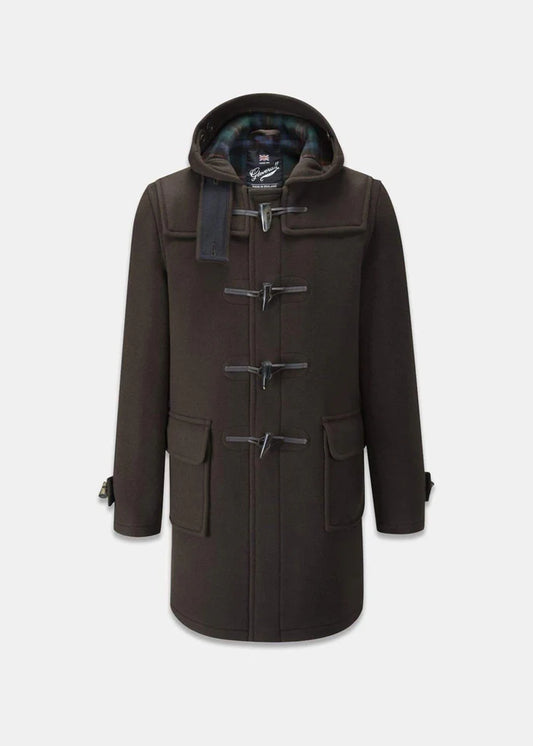 Gloverall Morris Duffle Coat - Brown Tartan