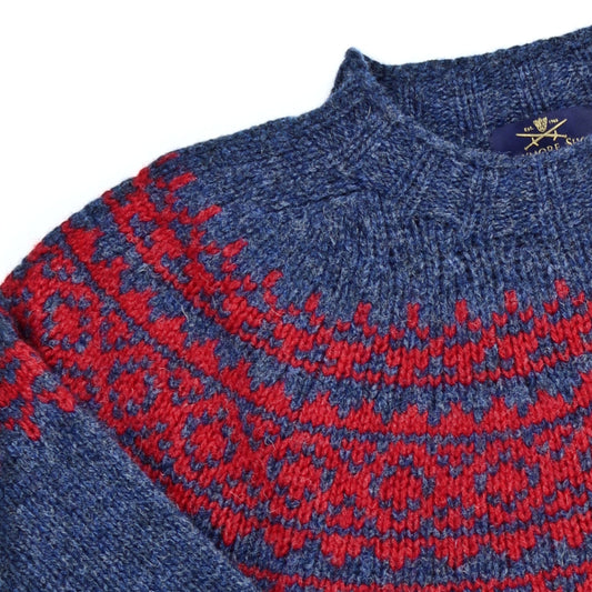 Claymore Shop Lambswool Fair Isle Sweater Denim