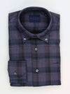 Calder Carmel Brushed Flannel Plaid Sport Shirt Chocolate
