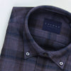 Calder Carmel Brushed Flannel Plaid Sport Shirt Chocolate