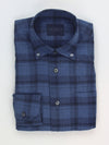 Calder Carmel Brushed Flannel Plaid Sport Shirt Indigo
