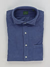 Sid Mashburn Corduroy Spread Collar Sport Shirt - Cobalt