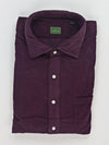 Sid Mashburn Corduroy Spread Collar Sport Shirt - Merlot