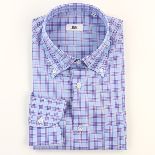 100 Hands Plaid Check Shirt - Blue