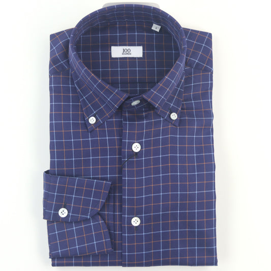 100 Hands Check Shirt - Navy/Brown