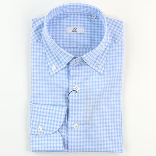 100 Hands Gingham Check Shirt - Sky Blue