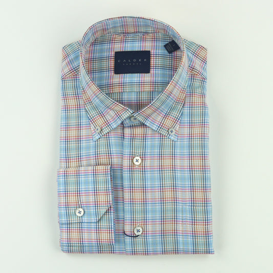 Calder Carmel Peached Twill Plaid Shirt - Multi