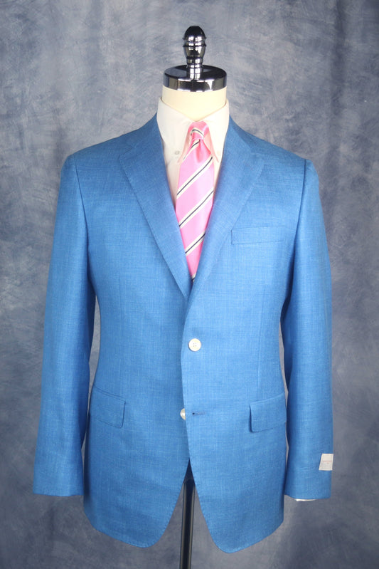 Samuelsohn Wool Silk & Linen Blend Sport Jacket - Light Blue
