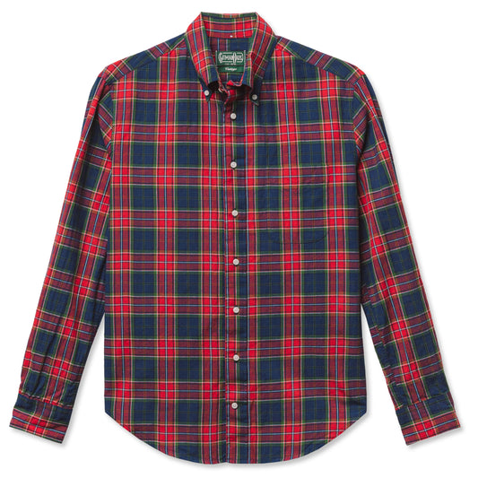 Gitman Vintage Cotton/Linen Archive Madras- Navy
