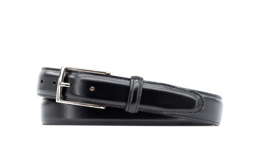 Martin Dingman Smith 2 Buckle Coachman Leather Belt - Black