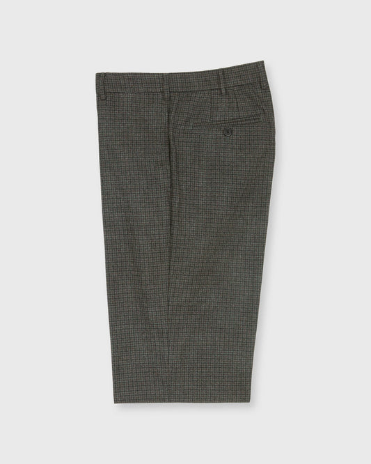 Sid Mashburn Brushed Check Hopsack Dress Trouser - Olive/Navy/Brown