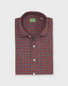 Sid Mashburn Check Spread Collar Sport Shirt - Sun/Wintergreen