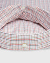 Sid Mashburn Twill Tattersall Button Down Sport Shirt - Bone/Coral/Olive