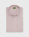 Sid Mashburn Twill Tattersall Button Down Sport Shirt - Bone/Coral/Olive