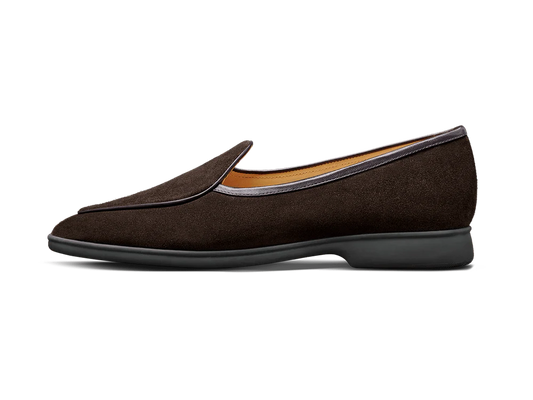 Baudoin & Lange Sagan Stride Dark Brown Glove Suede Dark Sole