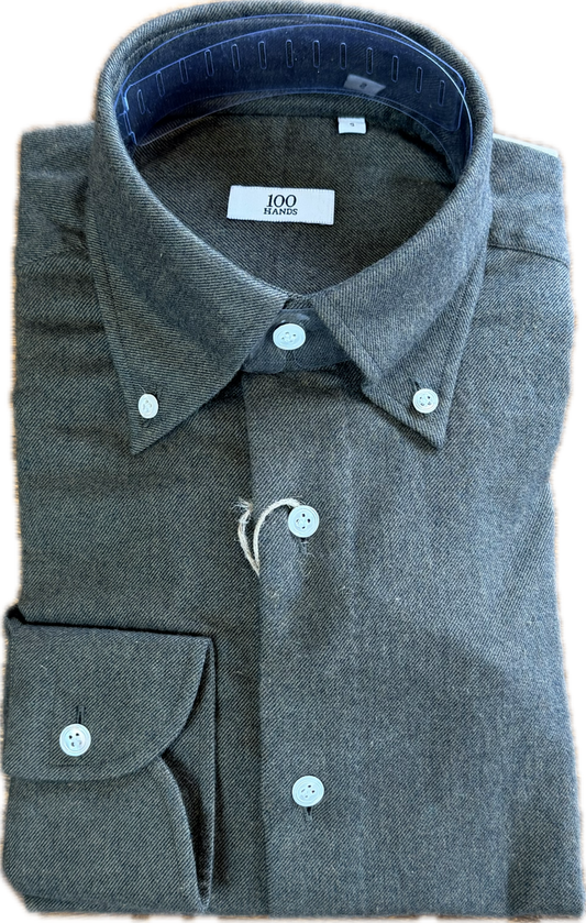 100 Hands Fine Flannel Shirt - Olive