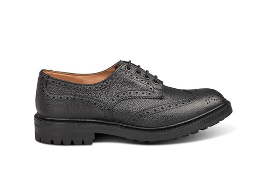 Ilkley Country Shoe Black Scotch Grain