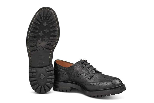 Ilkley Country Shoe Black Scotch Grain