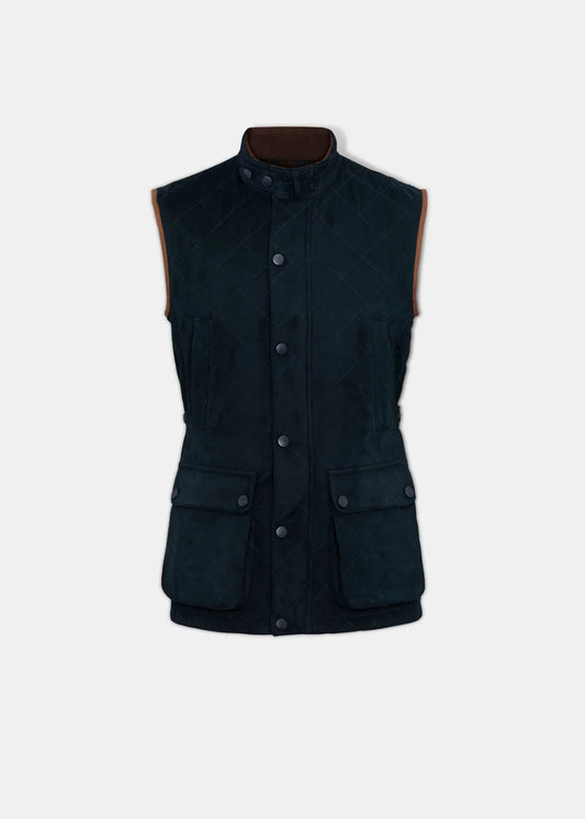 Alan Paine Felwell Quilted Vest - Dark Navy