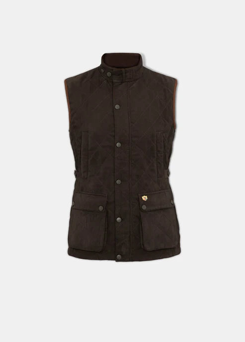 Alan Paine Felwell Quilted Vest Olive claymoreshop