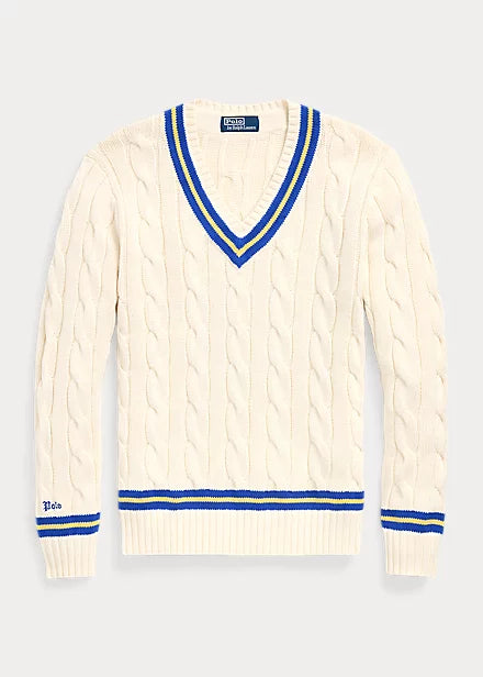 Ralph Lauren Cricket Sweater - Cream/Royal