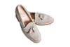 Alden Split-Toe Tassel Loafer Milkshake Suede D1227