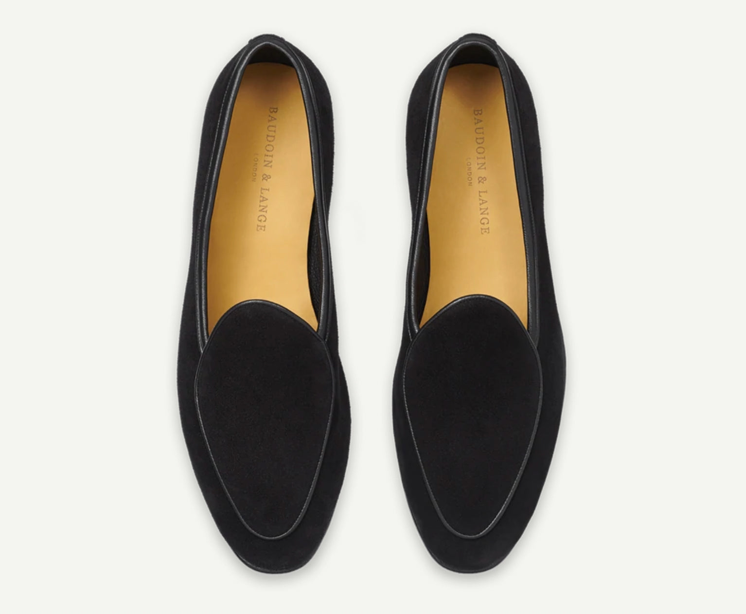 Baudoin & Lange Sagan Classic Plain Black Suede Loafers – claymoreshop