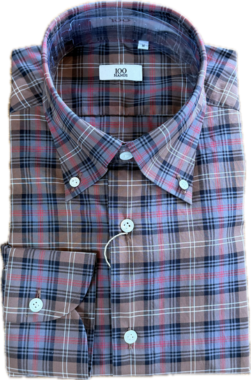 100 Hands Plaid Fine Cotton Shirt - Multi