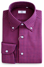 100 Hands Check Cotton Shirt - Red/Blue