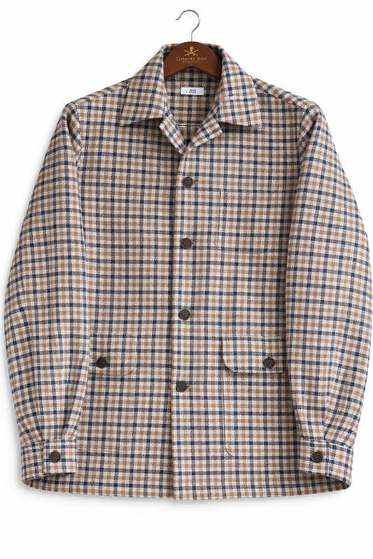 100 Hands Checked Wool Shop Jacket - Multi