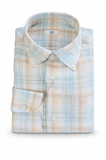 100 Hands Linen Plaid Shirt - Multi